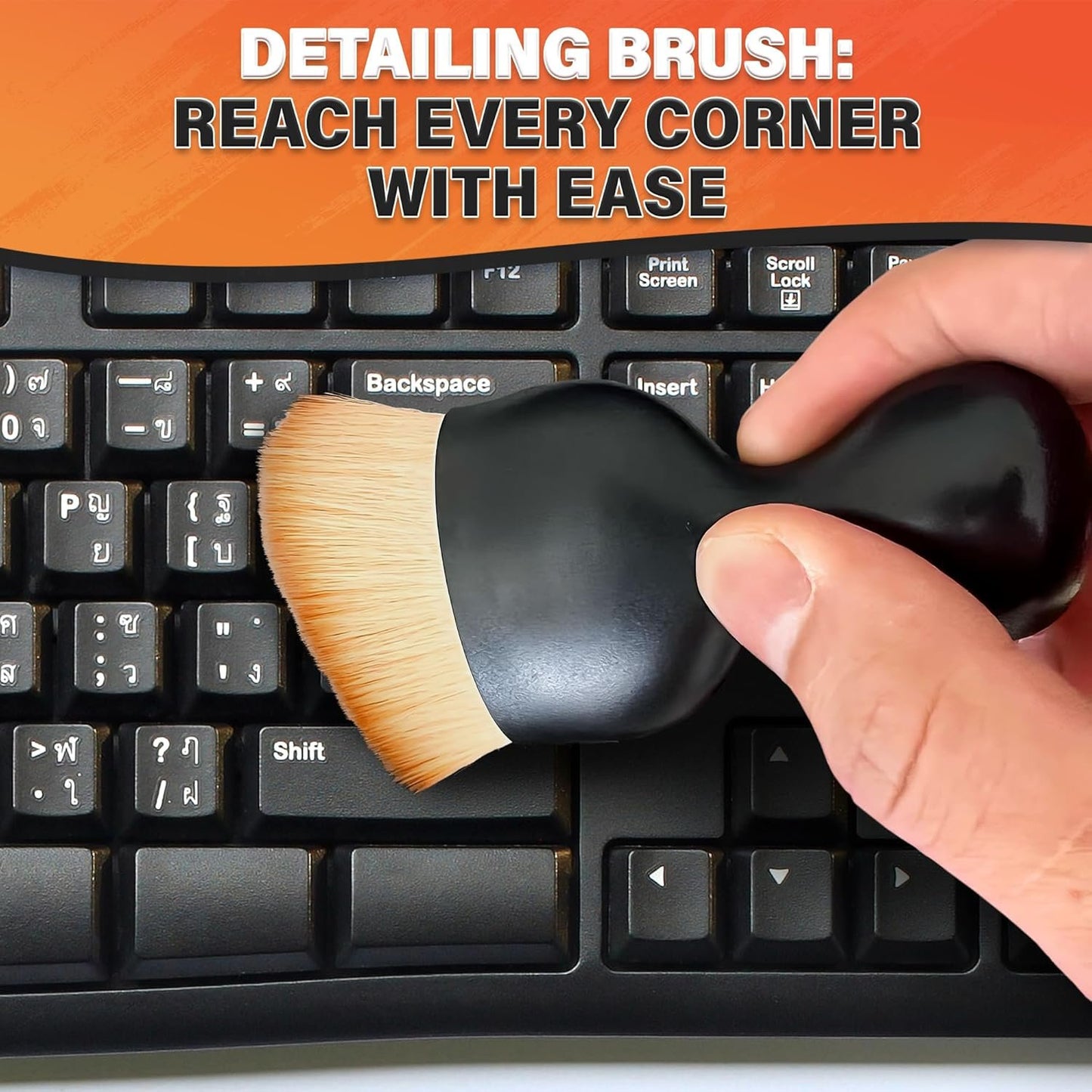 3 Pcs Car Detailing Brush Set – Cleaning Brush Interior Kit with Soft Bristles | Detail Brushes with Transparent Cases, Sturdy Plastic Handle – Waterproof Auto Detailing Brushes for Versatile Use