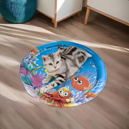 Acqua Sensory Play tappetino, cuscinetto d'acqua per gatti | Pets Babies Cartoon Play Water Pad - Fantastico divertimento giocando a casa d'acqua per dormire a casa esterno per l'intrattenimento per u