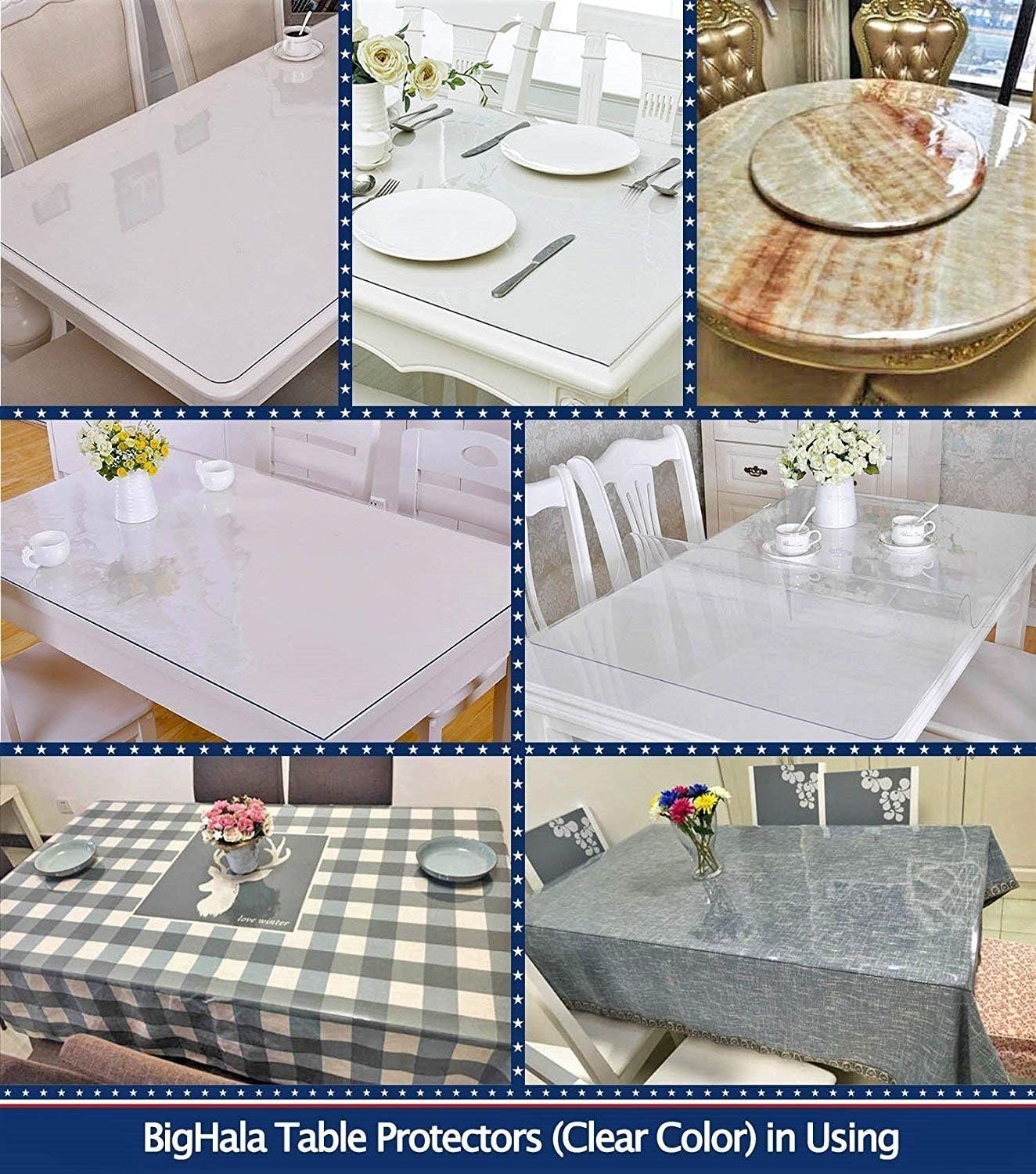 Thick Furniture Table Protector Clear Plastic Tablecloth Mat Wipeable Easy to Clean Protective Desk Cover Eco PVC Clear Vinyl Coffee Dining Tabletop Water Resistant Protection Pad Mat 40 X 72 Inch