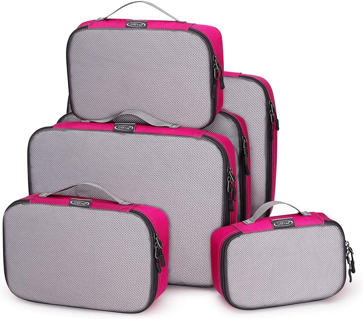 G4Free 3/6/7pcs Packing Cubes Suitcase Organizer Bag Folding Clothes Bag Shoe Storage Cubes Packing Cubes for Clothing Luggage Travel Set