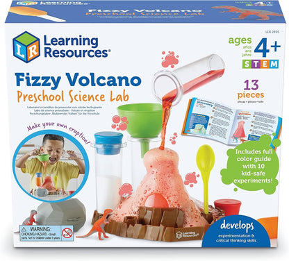 Learning Resources Fizzy Volcano, 13 Pieces, Ages 4+, Preschool Science Lab, Science Kits for Kids, Science Experiments for Kids,STEM Toys for Kids