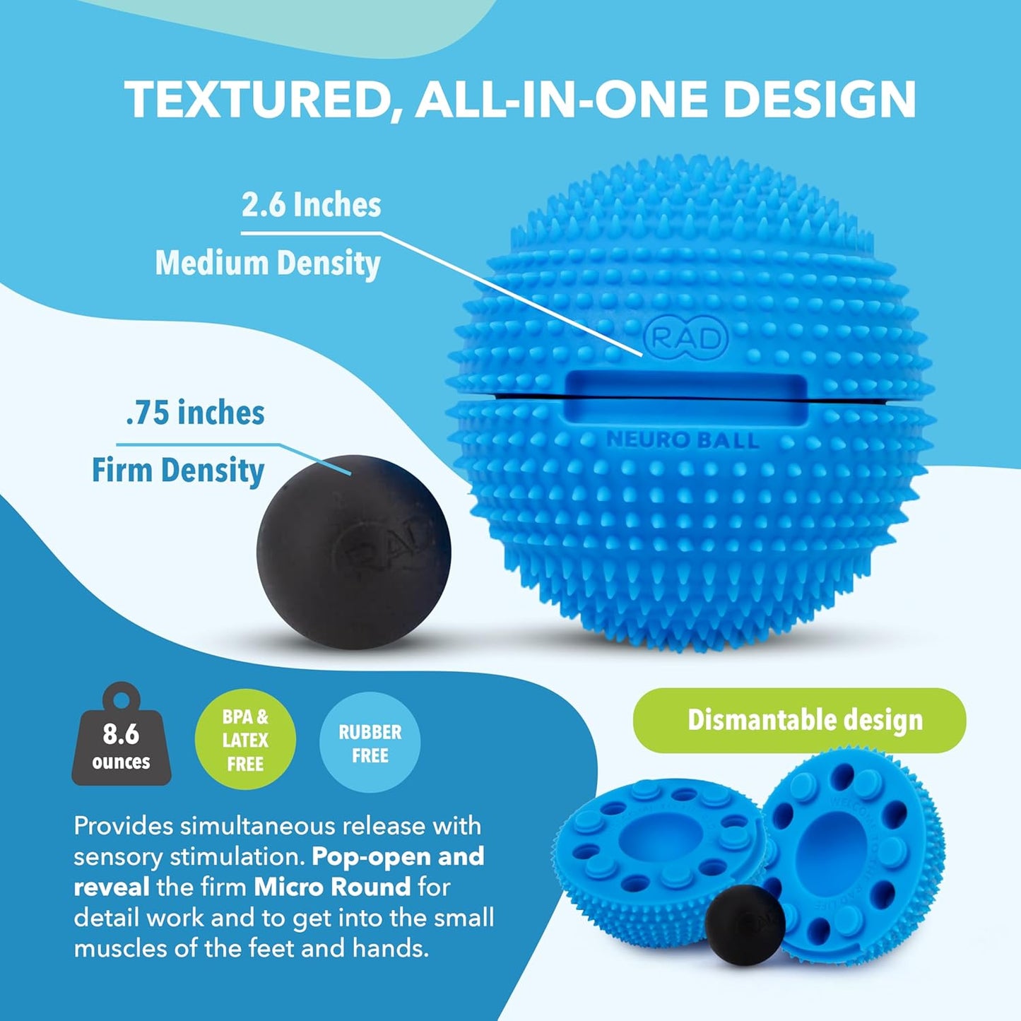 Neuro Ball I Foot Myofascial Release Tool I Textured Massage Ball for Feet I Self Massage, Mobility and Recovery
