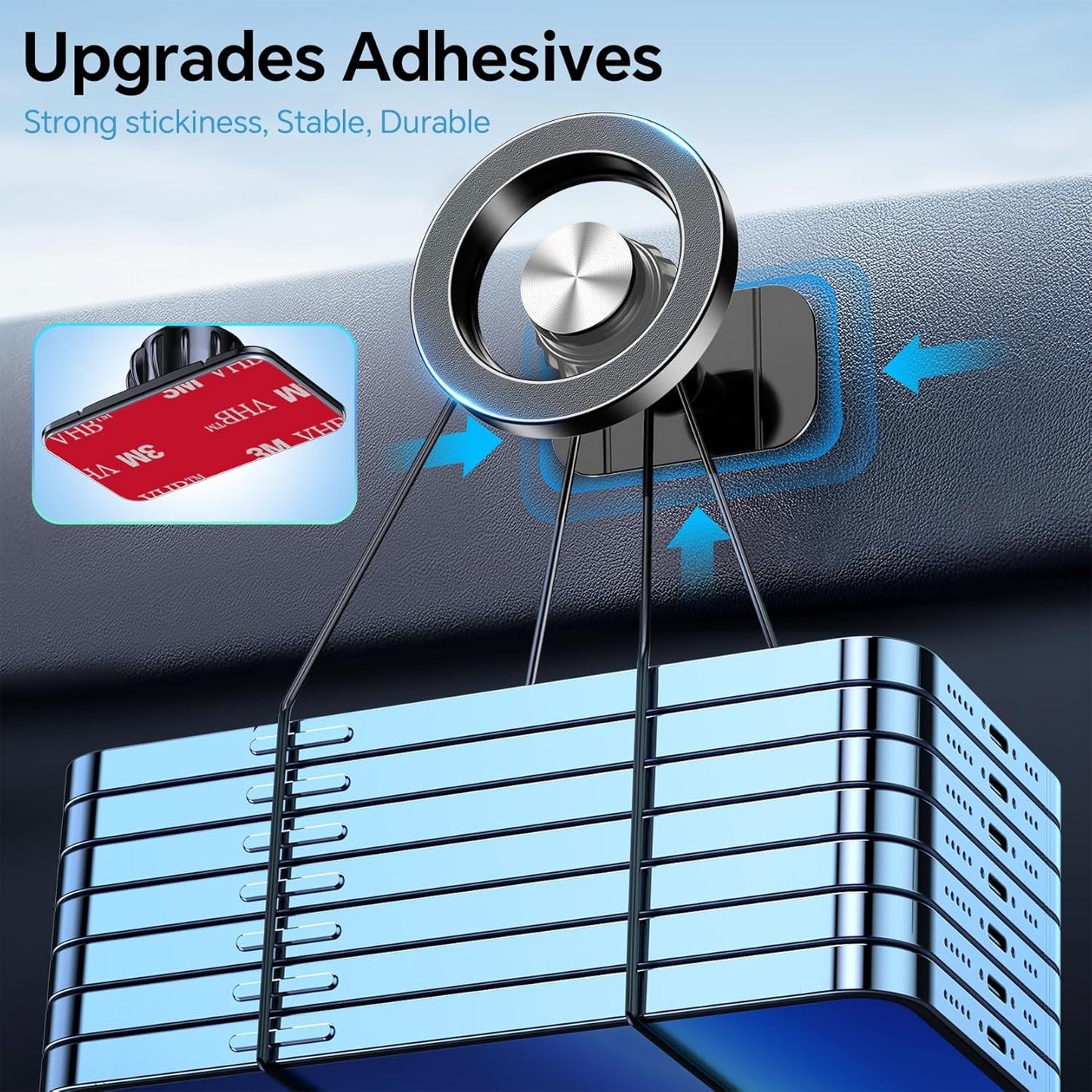 for Magsafe Car Mount【20 Strong Magnets 】Magnetic Phone Holder for Car Phone Holder Mount Dash【360°】Cell Phone Mount for Car Accessories,Car Mount for iPhone 16 Pro Max 15 14 13 12 Plus MagSafe Cases