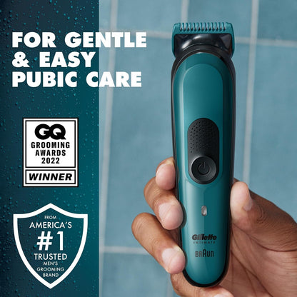 Gillette Intimate Men’s Pubic Hair Trimmer i3, SkinFirst Pubic Hair Trimmer For Men, Waterproof, Cordless For Wet/Dry Use, Shaver For Men, Lifetime Sharp Blades