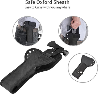 Multi-tool Axe Hammer, Upgraded 14 in 1 Portable Hatchet Tool with Sheath, Camping Survival Gear Kit Birthday Gifts Christmas Stocking Stuffers For Dad Father Grandpa Husband Son Boyfriend Him