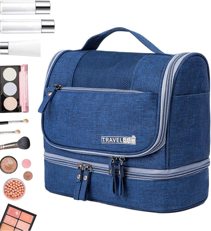 Toiletry Organizer Bag | Waterproof Travel Bag | Compact Travel Toiletry Bag | Spacious Travel Hygiene Bag | Cosmetic Organizer for Travel | Toiletry Kit for Travel | Travel Makeup Bag, Navy Blue,