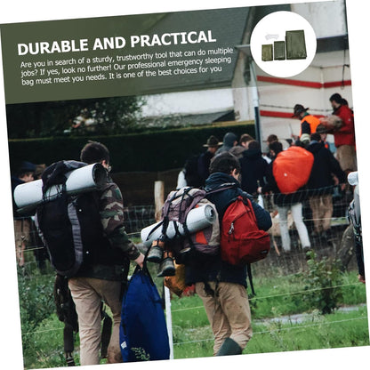 Emergency Tent Set Outdoor Camping Tent Sleeping Pouch Emergency Sleeping Bag Camping Tents Camping Sleeping Blanket Travel Pe Tear-Resistant Material Blanket Insulation