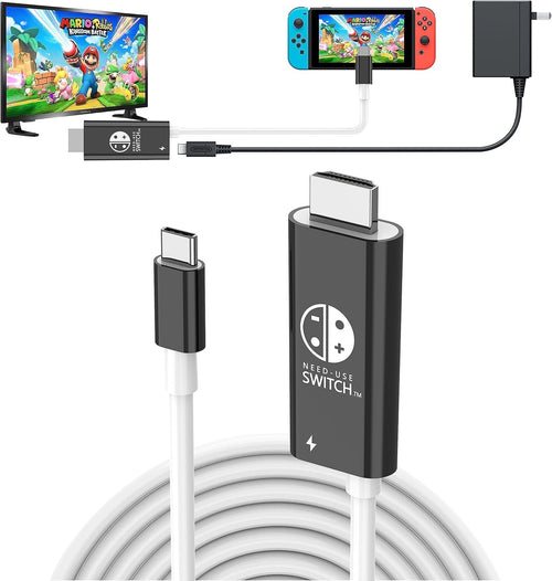 RREAKA Portable Switch Dock USB C to 4K HDMI Conversion Cable for Nintendo Switch/Switch OLED, TV HDMI Adapter Cable Compatible with Nintendo Switch, Steam Deck, Laptop,Tablet, Mobile Phone