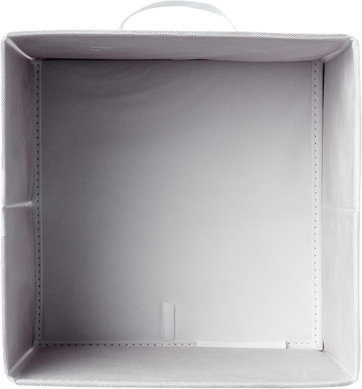 Amazon Basics Collapsible Fabric Storage Cubes Organizer with Handles, 10.5"x10.5"x11", White - Pack of 6