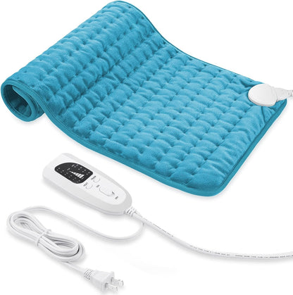 Heating Pad, Electric Heating - Electric Heat Pad with Multiple Temp & Timer Settings, Auto Off(Blue, 33‘’×17‘’)