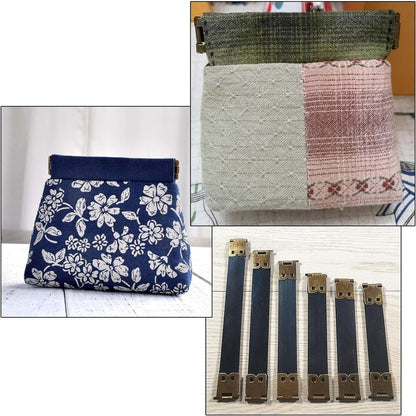 50pcs Flexible Metal Internal Zippers for Spring Bags Accessories for DIY Handbags Coin Purse Sewing 8/9/10/11/12cm (Bronze)