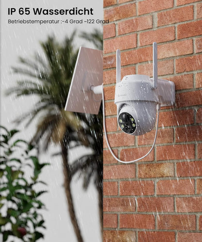 GALAYOU Solar Security Camera WiFi Wireless Outdoor, 360Â° PTZ Battery Powered Camera for Home with Color Night Vision, PIR Alert, 2-Way Audio, Compatible with Alexa/Google Home, R1