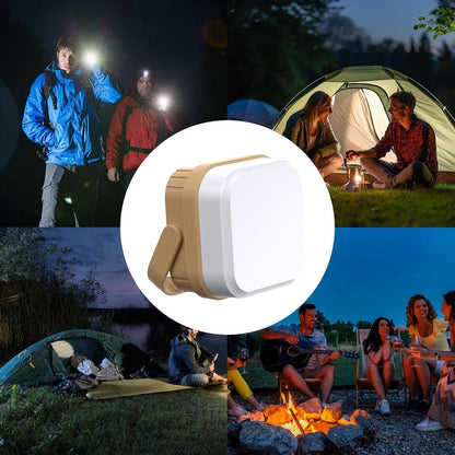 Ricaricabile Camping Light, Impermeabile Tent Lamp with 3 Lighting Modes, 180 Rotating Base for Hiking, Car Repair, Emergencies Outdoor Adventures, Travel Gear, 2,56 x 2,56 Inches