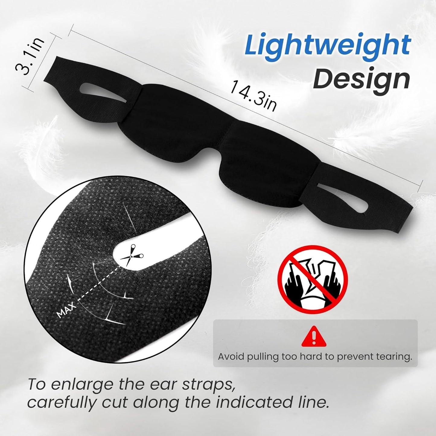 CROUVM Pack of 100 Disposable Sleep Eye Mask for Men Women, Blindfold Eye Mask Shade Cover for Sleeping, Night Sleep Mask, Block Out Light, Soft Comfort Eye Shade Cover for Travel Yoga Nap