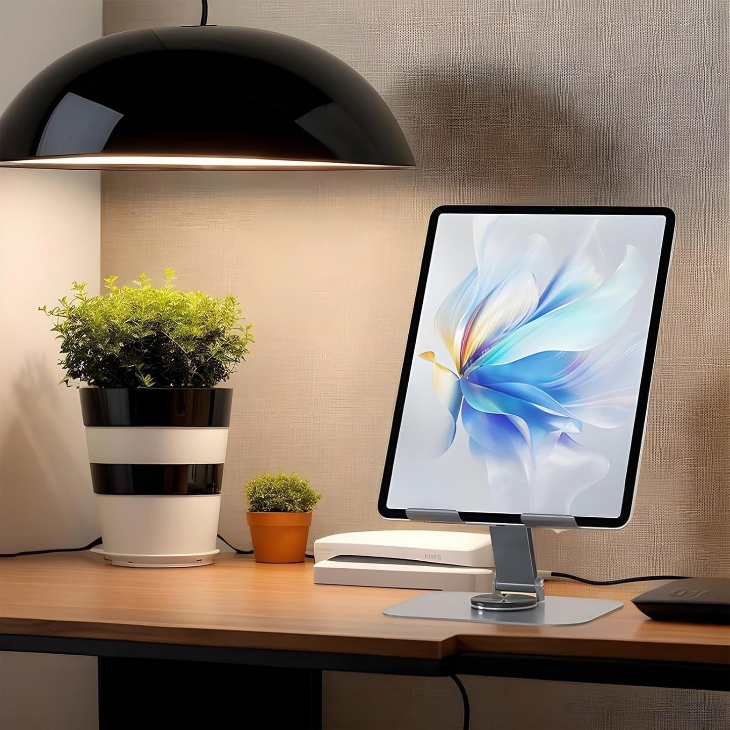 Laptop Desk Stand | Non-Slip Notebook Holder,Ergonomic Desk Laptop Stand with 360Â° Rotating Base for Indoors, Workplace, Bedroom