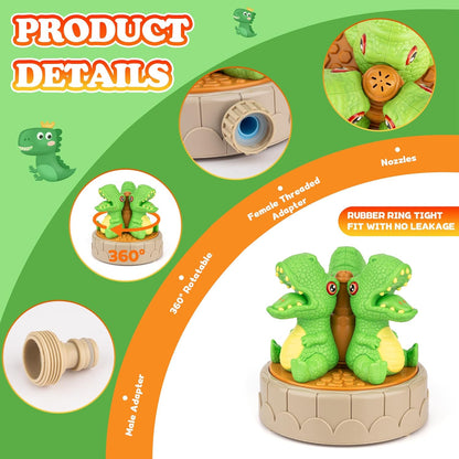 Sprinkler Toy, Splash Play Toys, Sprinkler for Children, Outdoor Sprinkler Toy, Dino Water Sprinkler, Sprinkler Toy for Children, Sprinkler Toy, for Backyard, Garden