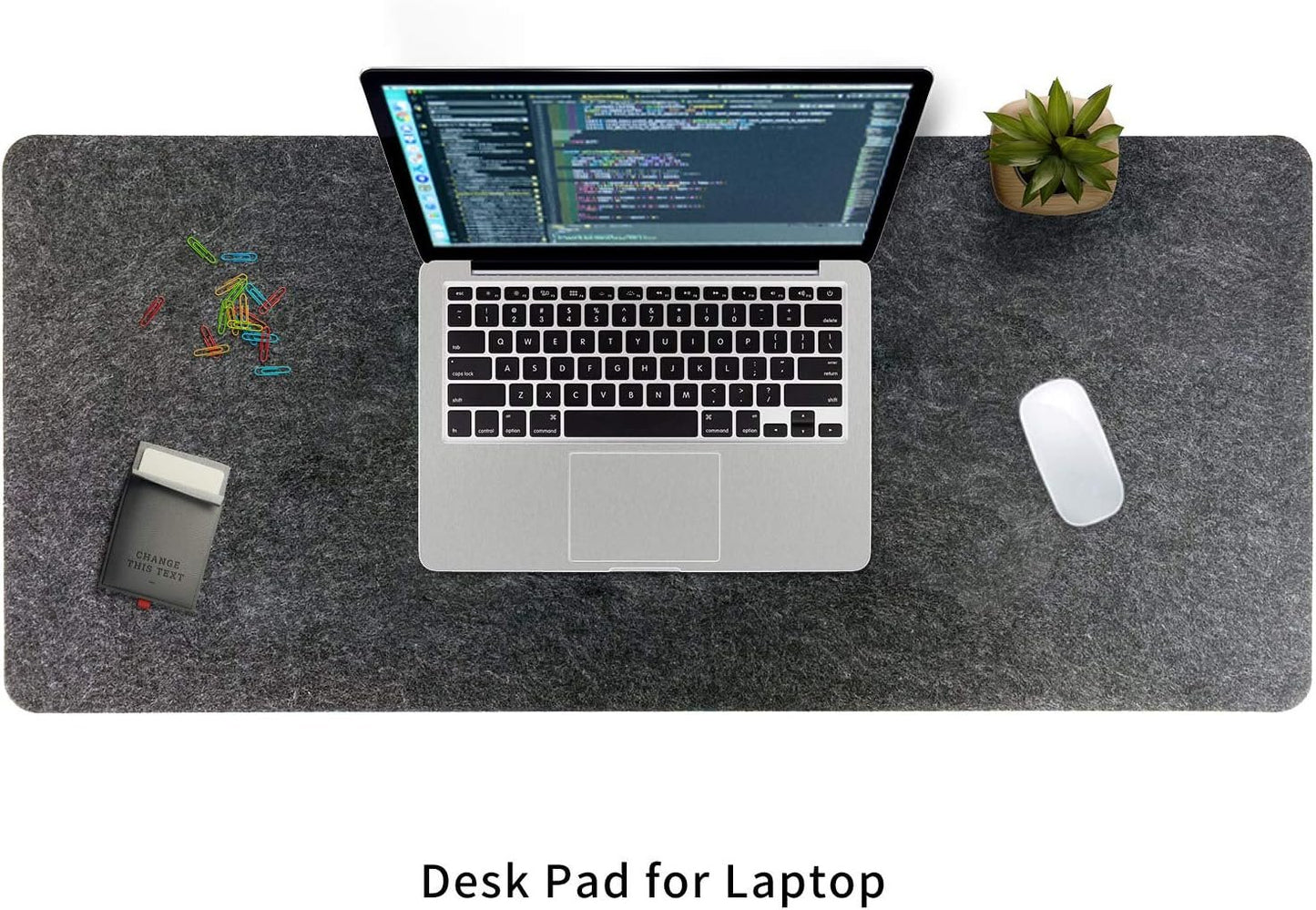 DawnTrees Felt Desk Mat (35.5" x15.8"), Desk Pad Protection, Keyboard Mat, Extra Large Mouse Pad, Suitable for PC,Computers, Laptops, Office and Home (Dark Gray)