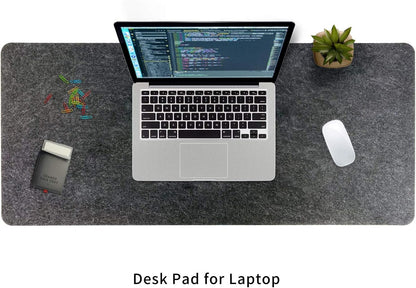 DawnTrees Felt Desk Mat (35.5" x15.8"), Desk Pad Protection, Keyboard Mat, Extra Large Mouse Pad, Suitable for PC,Computers, Laptops, Office and Home (Dark Gray)
