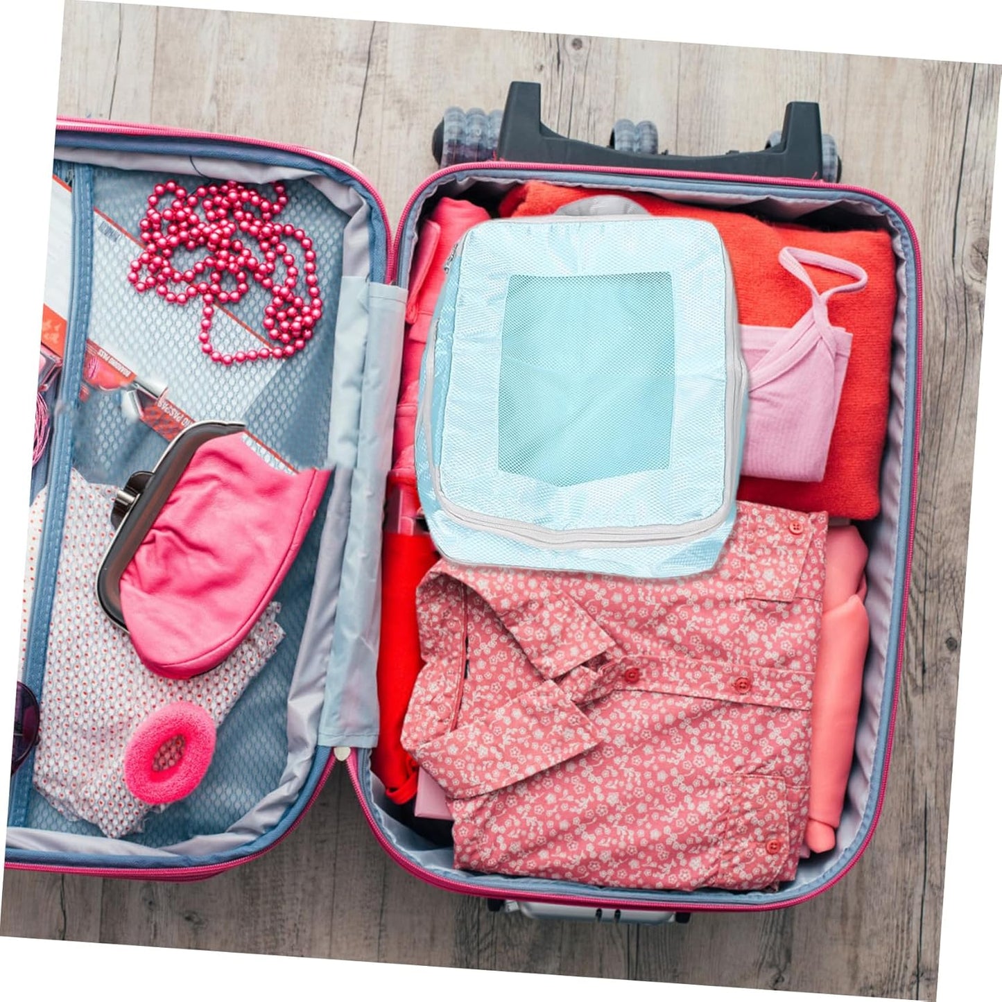 BESTYASH 5Pcs Compression Packing Cubes Set for Travel Space Saving Organizers for Clothes Shoes Toiletries Electronics Bags for Efficient Luggage Organization