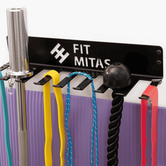 Small Gym Organizer Wall & Barbell Wall Mount Vertical. Cool Home Gym Accessories for Men, Wall Mounted Dumbbell Rack & Barbell Hanger. Yoga Mat Holder & Gym Organization for Home Gym Organizer Wall.