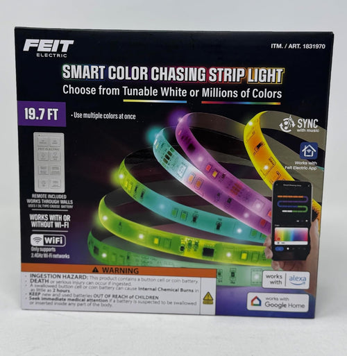 Feit Electric Indoor 19.7 ft. Smart Colour Chasing Strip Light