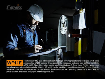 Fenix WF11E 200 Lumen Led Torch with 185m Beam with 50000hrs Lifespan – IP67 Waterproof Tactical Flashlight with 3 Brightness Levels Explosion-Proof Emergency Torch Light (Orange)