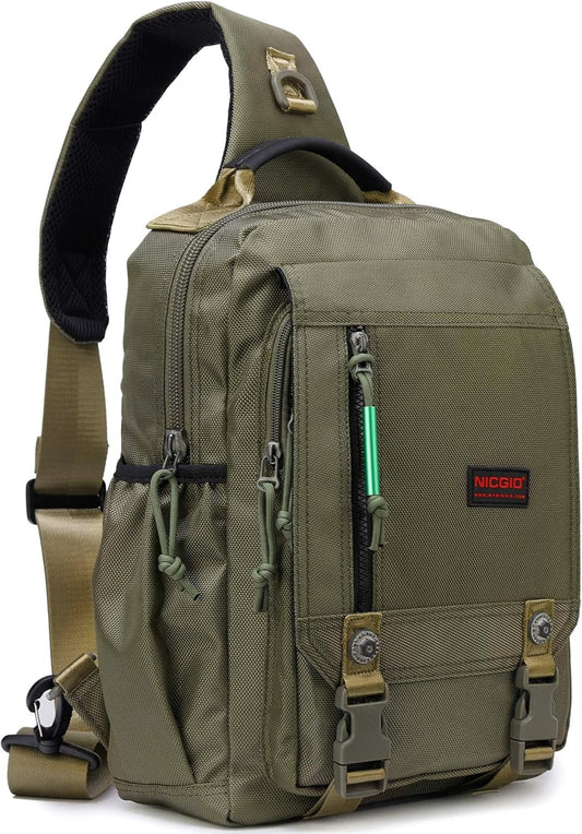 NICGID Sling Bags Chest Shoulder Backpacks, 13.3'' Laptop Backpack Crossbody Messenger Bag Travel Outdoor Men Women