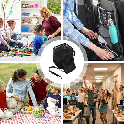 mivceklw Car Trash Can, Foldable Waste Bin, Leakproof Garbage Container, Portable Storage Reusable Design Black 1 Pack for Road Trips, Travel, Camping, Daily Use, 1 pezzo