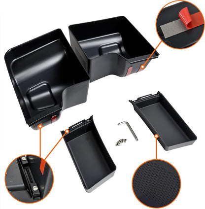 KEWISAUTO Wheel Well Storage Bin for Jeep Wrangler 2018-2023, Rear Trunk Side Storage Box Cargo Organizer Tray for Jeep Wrangler JL JLU 2018-2023 Interior Accessories (Left & Right)
