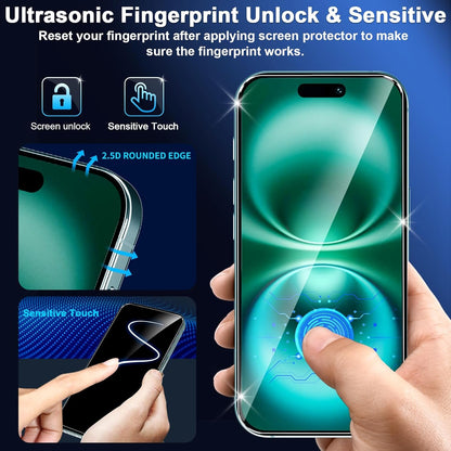 letosan [3+3 Pack] Screen Protector for iPhone 16 6.1-Inch, 9H Tempered Glass, HD Clear Case Friendly for iPhone 16 Glass Screen Protector