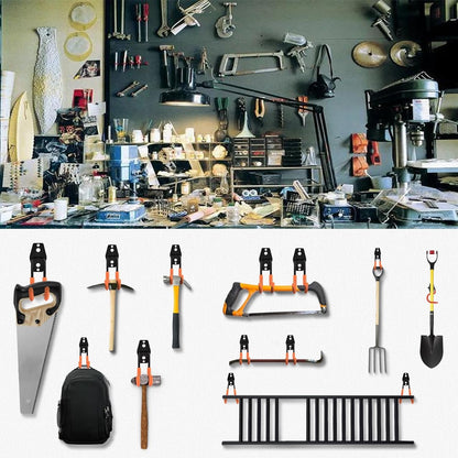 Rlipily 24 Pack Garage Hooks Steel Heavy Duty Garage Storage Hooks Utility Steel Wall Mount Garage Hanger&Organizer for Bikes,Garden Tools, Ladders, Bulk Items，Ropes and More Equipment
