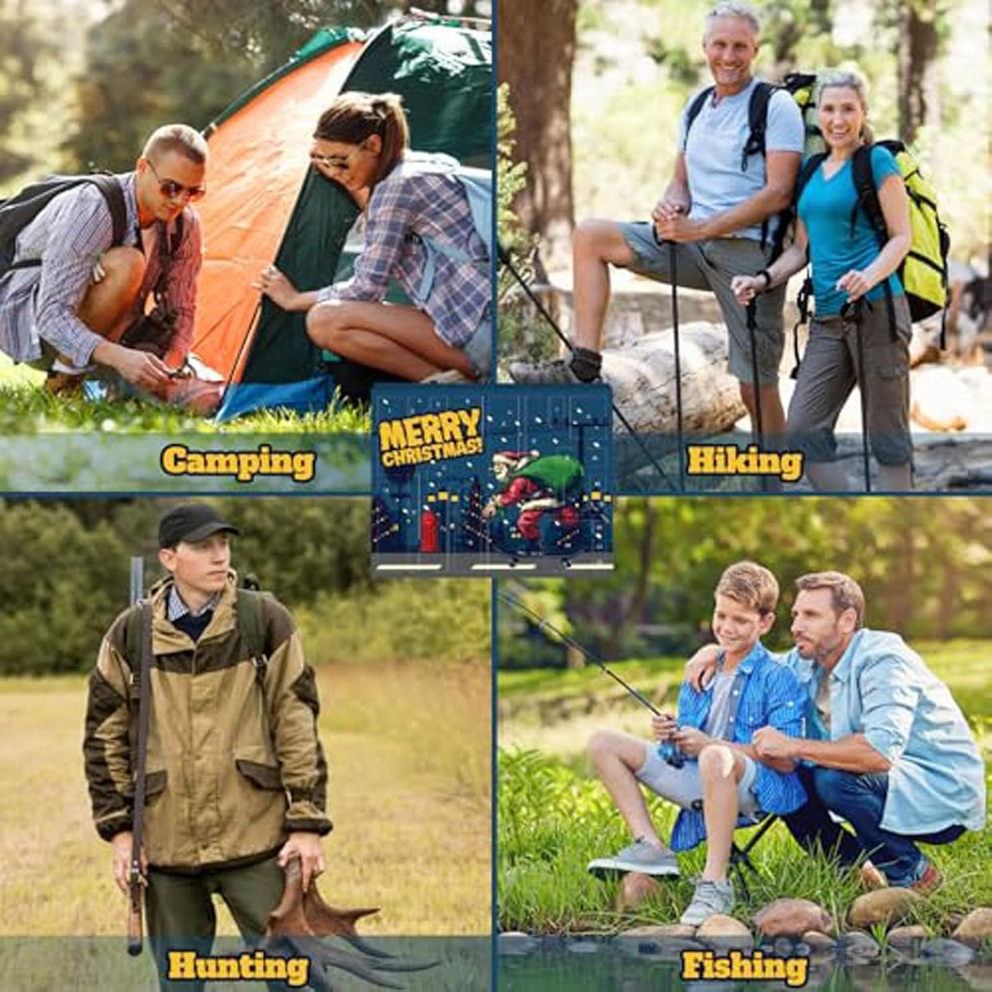 Survival Kit Advent Calendar 2024 Adults Men, 24 Days Christmas Countdown Calendar Emergency Survival Gears, 2024 Xmas Cool Gadgets for Outdoor Camping Fishing Hunting Adventure