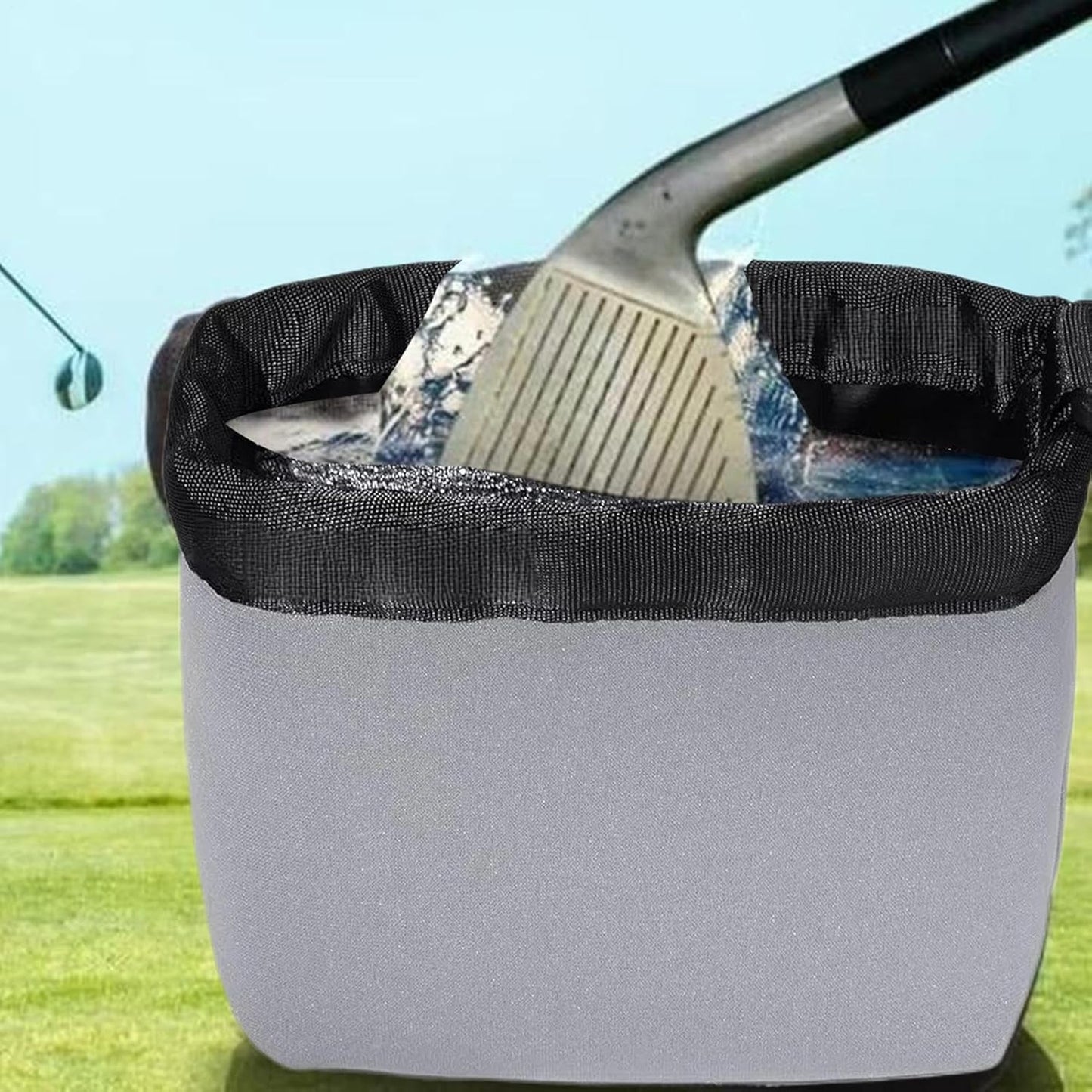 Golf Club Cleaning Pouch, Detachable Ball Washer, Portable Compact Waterproof Exterior Clip, Maintenance Tool for Driving Range and Golfs Course Use, Drivings Range Accessoriess
