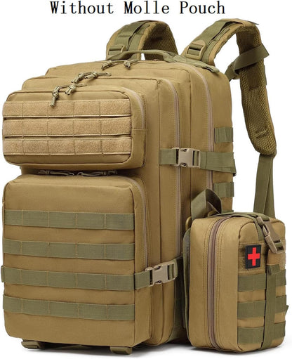 ATBP Military Tactical Molle Rucksack Backpack Large Travel Backpack Hiking Daypack Camping Hunting Backpack 40L
