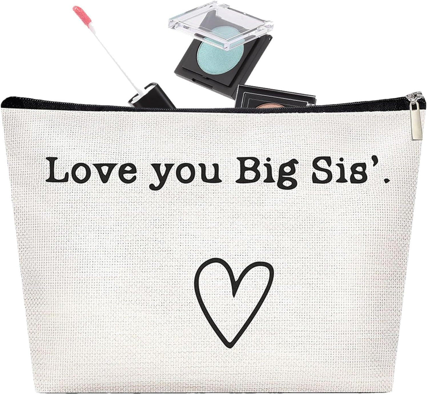Travel Toiletry Bag - Best Sister Ever Large Organizer Sister, Portable Travel Toiletries Hygiene Bag, Funny Christmas Birthday Makeup Cosmetic Bag, Love You Big Sis, Unisex