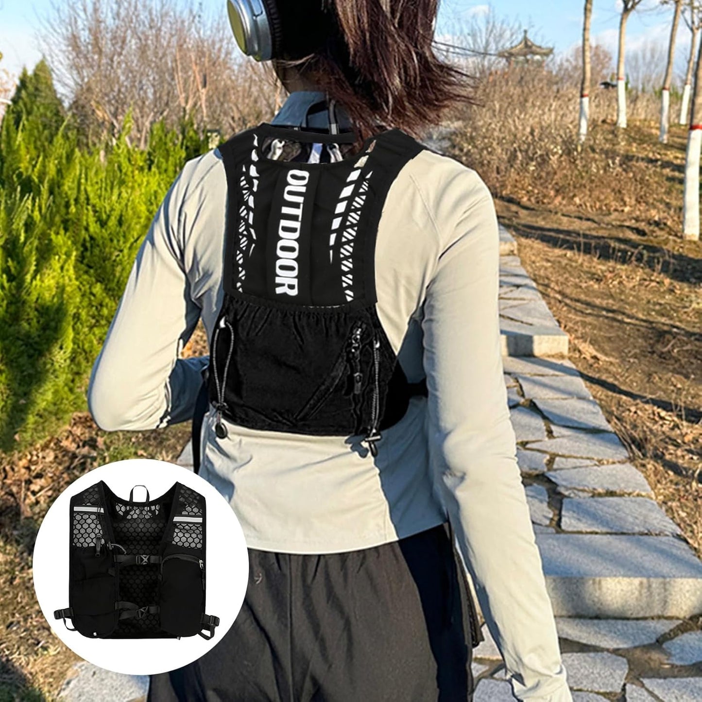 Running Vest, Chest Phone Holder, Reflective Sports Gear, Adjustable Fitness Vest, Breathable Workout Harness, Lightweight Training Accessory Ideal For Jogging, Gym, Hiking