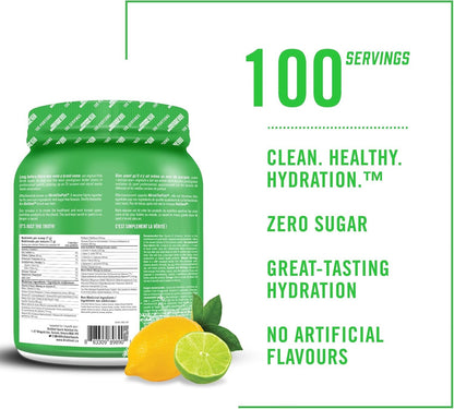 BioSteel Hydration Mix, Great Tasting Hydration with Zero Sugar, and No Artificial Flavours or Preservatives, Lemon Lime Flavour, 100 Servings per Tub