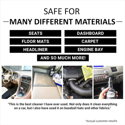 CAR GUYS Super Cleaner | Effective Car Interior Cleaner | Leather Car Seat Cleaner | Stain Remover for Carpet, Upholstery, Fabric, and Much More! | 18 Oz Kit with Microfiber Towel