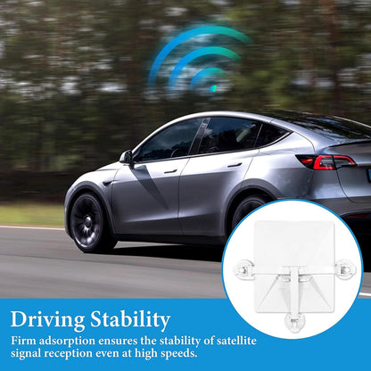 Foldable Starlink Mini Car Mount with Suction Cups，Quick Release Sunroof/Moonroof Mount for Car, RV, Boat, Truck Glass (White)