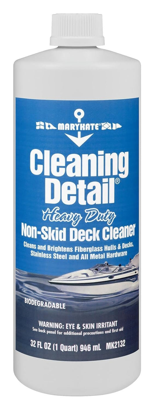 Cleaning Detail Non-Skid Deck Cleaner MK2132 - 32 fl. oz., Water-Based Cleaning Solution for Fiberglass, Stainless Steel, Chrome, Brass, Aluminum