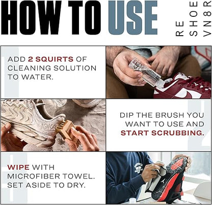 Reshoevn8r Shoe Cleaner Sneaker Kit - Premium Shoe Care & Cleaning Set for Assorted Materials
