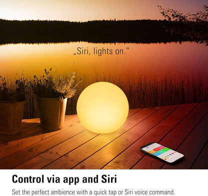 Eve Flare (Apple Home) - Portable Smart LED Lamp, Indoor & Outdoor (IP65 Water Resistance), Wireless Charging, Bluetooth & Thread
