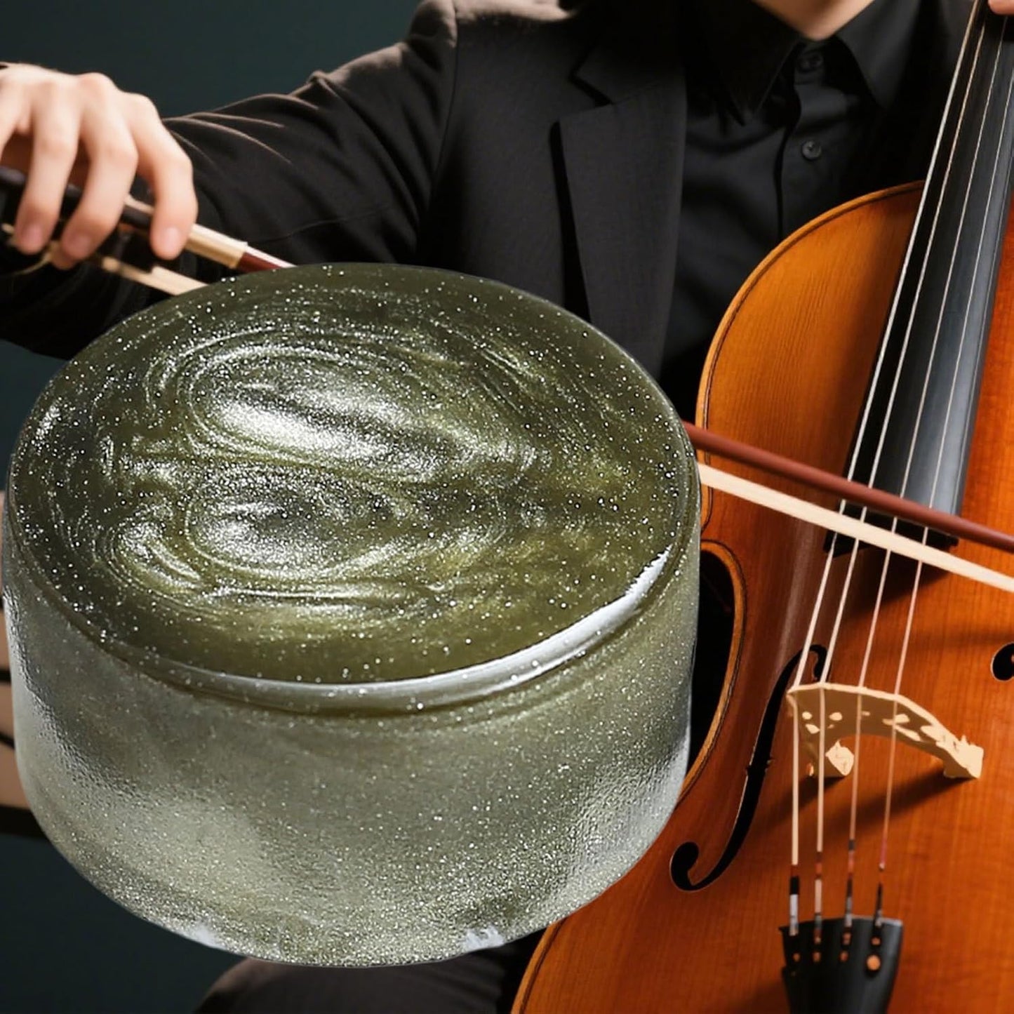 Violin Rosin, Natural Rosin For Violin & Cello, Small Dust-Proof, Long Lasting Tool, Essential Music Accessories For Sound, Cleaning, E Polish, 5 x 2,5 cm