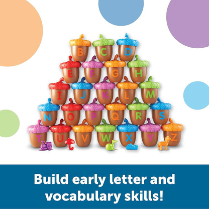 Learning Resources Alphabet Acorns Activity Set -78 Pieces, Ages 3+ Toddler Learning Toys, ABC Toys for Toddlers