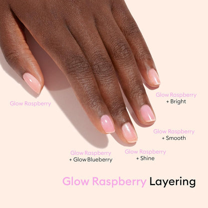 Manucurist Rainbow Active™ Glow Nail Care Set – Vegan & Made in France – 5 Treatments: Glow, Highlighter, Brightener and CC Polish – Nail Strengthener – Transparent Nail Polish – Women's Gift