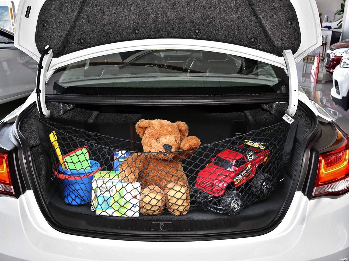 AUTOAC Car Cargo Net Boot Organizer Trunk Stretchable Truck Bed Net Organizer