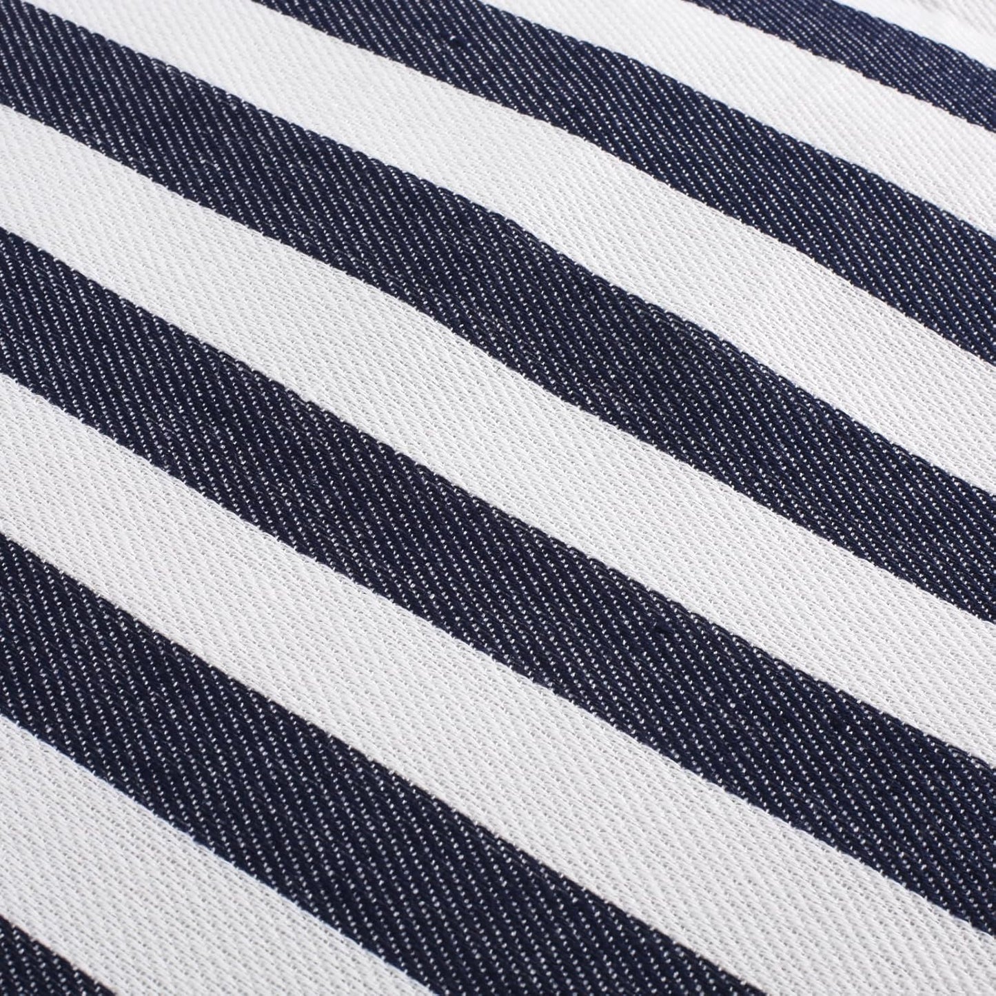 Sherwood Picnic Blanket Stylish Portable with Carry Strap Waterproof Sand Proof Foldable Compact Beach Park Camping Easy Carry Large Multipurpose Outdoor Travel Linen Blue & White Striped 200X150cm