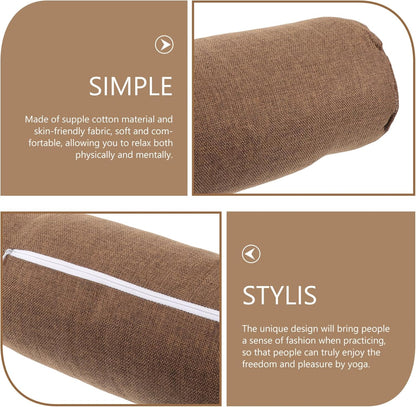 Balacoo Yoga Bolster Pillow : Yoga Neck Pillow Cylindrical Meditation Pillow Yoga Cushion Bolster for Meditation Yoga Pilates