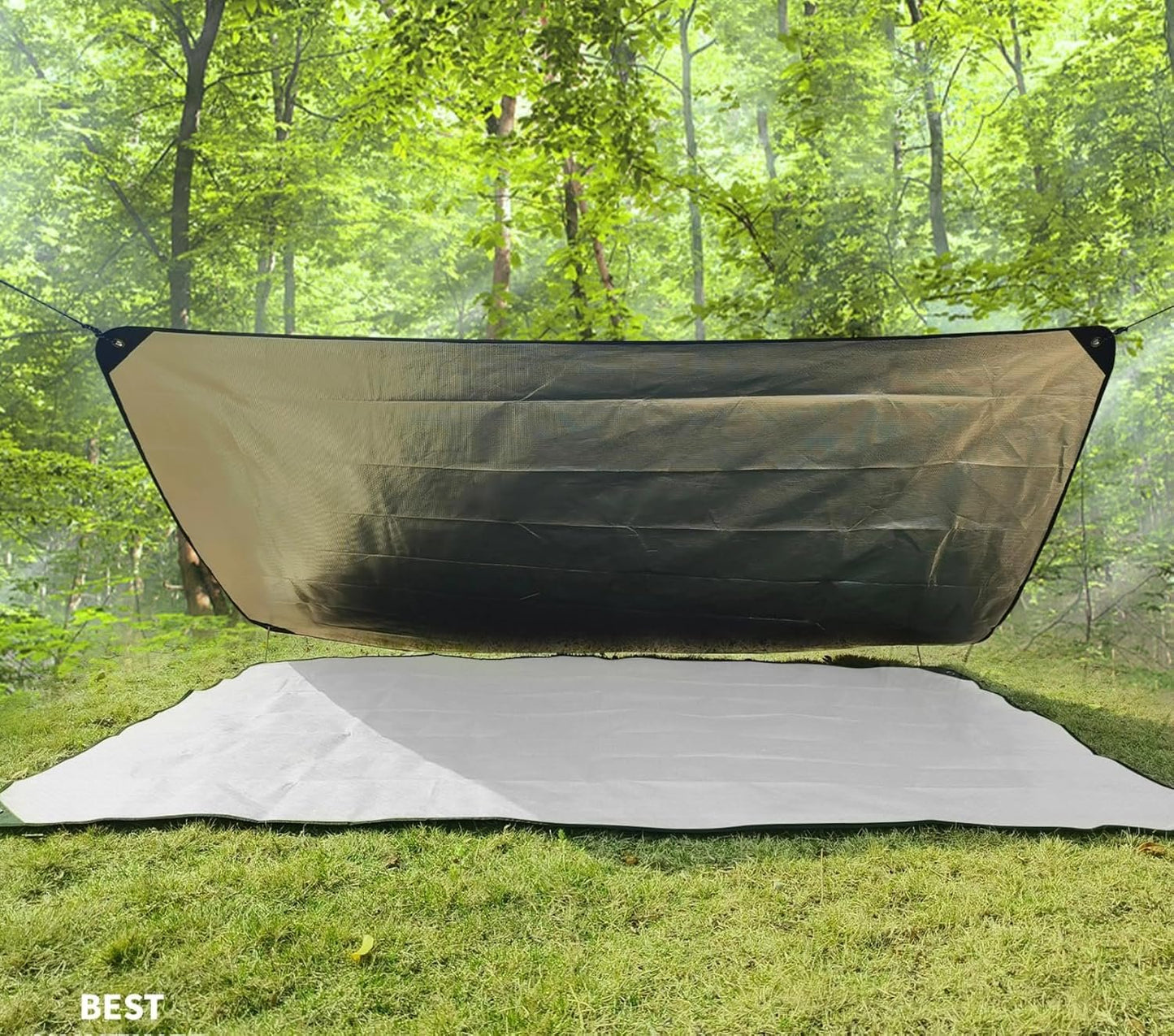 BESTHUNTINER Heavy Duty Aluminium Survival Blanket -Multifunctional Reflective Tarp Insulate Blanket - 213cmx150cm Waterproof Durable Camping Space Shelter Emergency Blanket