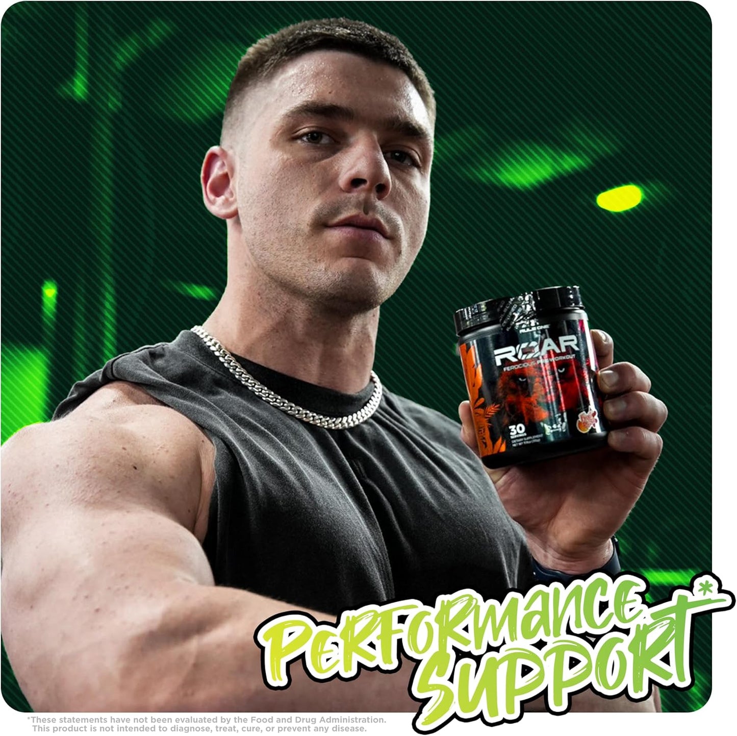 Rule1 R1 Roar Ferocious Pre-Workout Powder 270 g, Lemon Lime (30 Servings)